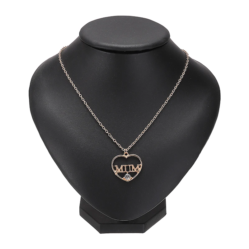 Минималистичное простое ожерелье в форме сердца модное с подвеской для мам