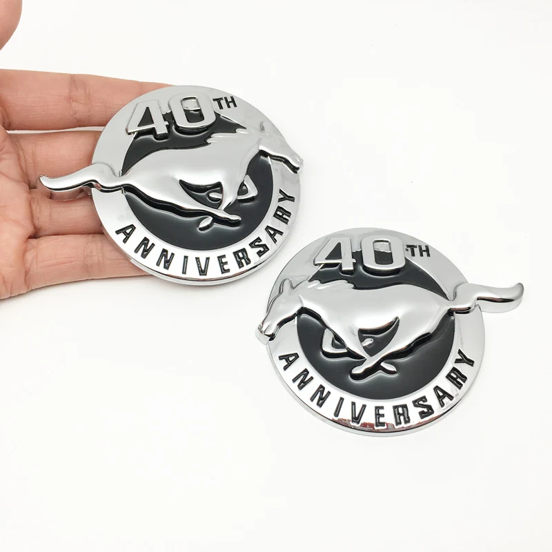 Автомобильный Стайлинг 3D металлическая 40 летняя годовщина Автомобильная