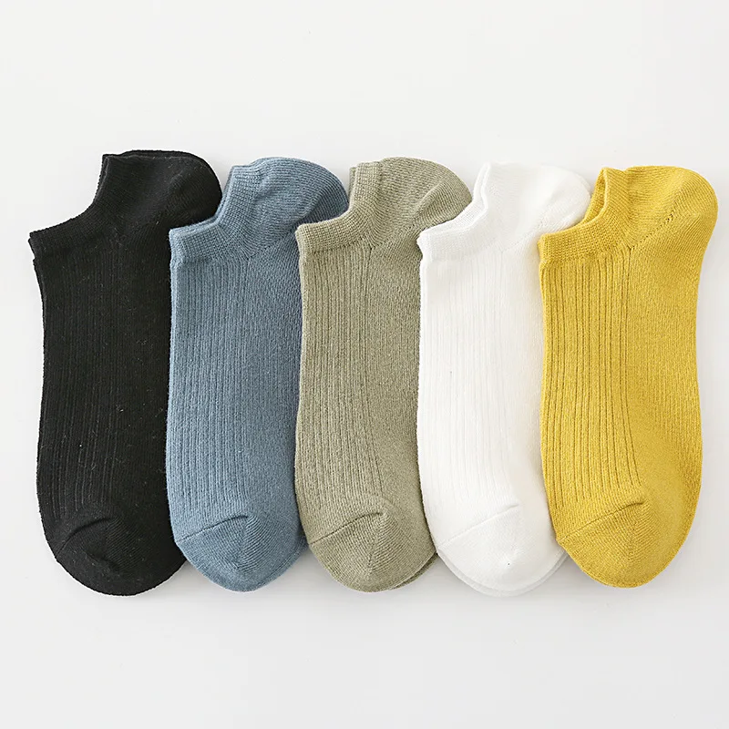 

Мужские носки-лодочки на весну и лето, однотонные повседневные хлопковые носки, тонкие, дышащие, низкие короткие носки