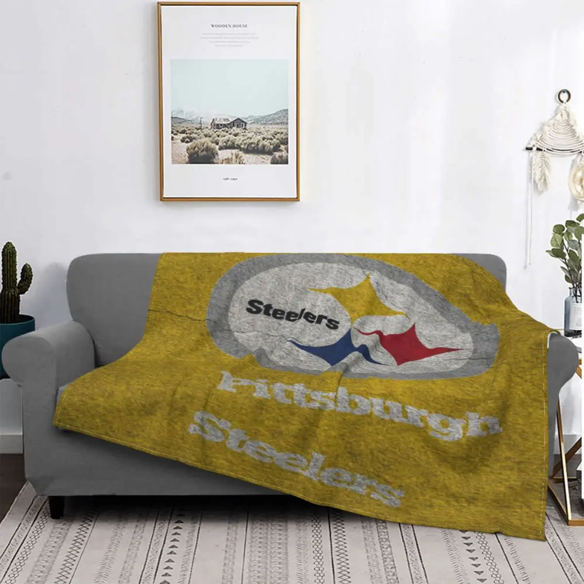 

Steelers-colcha a cuadros para cama, manta de lino para bebé, Kawaii, toalla de playa de lujo, 3379