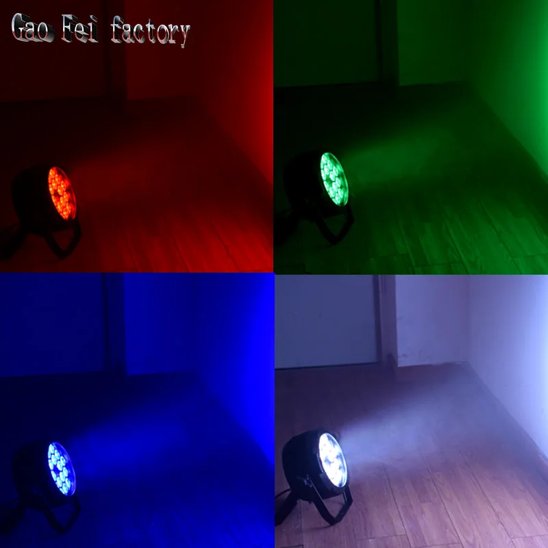 Диджейские лампы LED Flat Par 18x12 Вт 4 в 1 RGBW освещение наружное водонепроницаемое