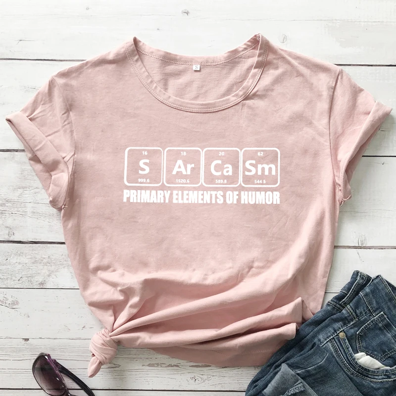 Фото Sarcasm Primary Ele Мужская футболка ts Of Humor Повседневная летняя футболка с круглым вырезом и принтом в виде стола мужские футболки Женская графичес... №1