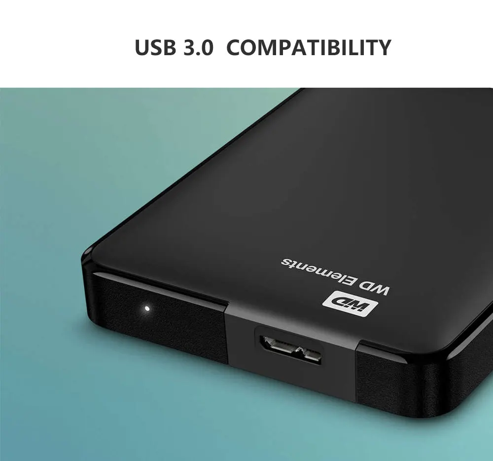 Western Digital Elements внешний HDD 1 ТБ 2 ТБ 4 ТБ USB 3,0 Портативный жесткий диск с кабелем HDD для портативных ПК