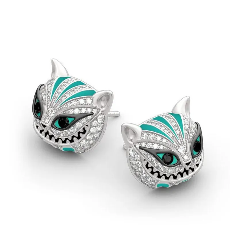 

Fashion style creative cute skull cat head women's earrings popular romantic banquet Halloween accessories gifts wholesale