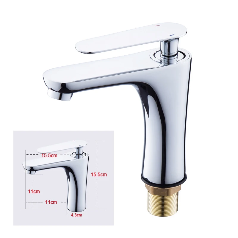 Смеситель для ванной комнаты элегантный медный кран раковины горячей и холодной