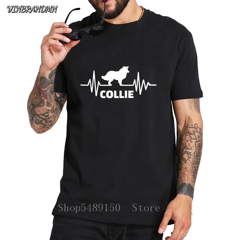 Collie Frequency футболка сердцебиение бордюр колли забавная Одежда для собак летняя