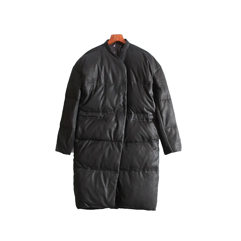 Кожаная женская куртка 2020 Зимние Куртки из натуральной овечьей кожи корейский