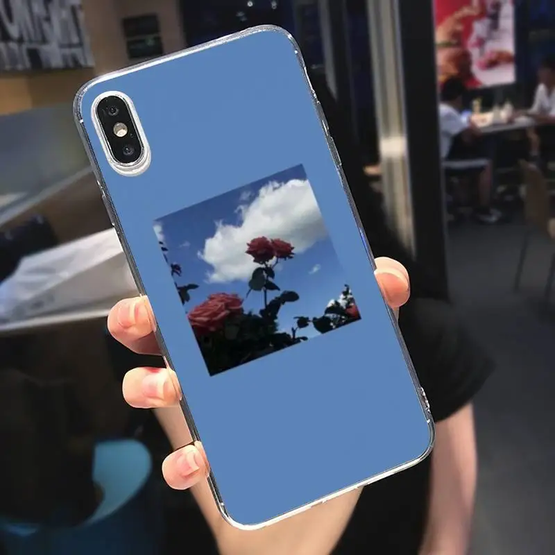 

Rose Flower Sunflower aesthetics Phone Case Transparent soft For iphone 5 5s 5c se 6 6s 7 8 11 12 plus mini x xs xr pro max