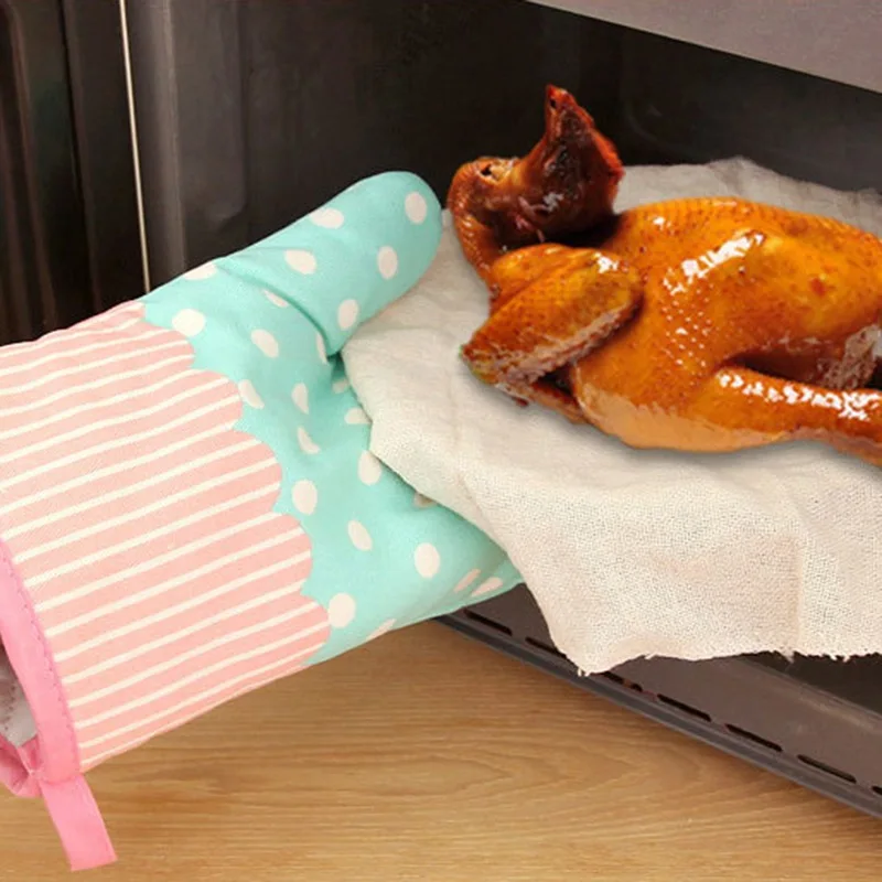 

1Pc Kitchen Thickened Heat-insulating Gloves For Microwave Oven Special Household Anti-Scalding High Temperature Baking Gloves