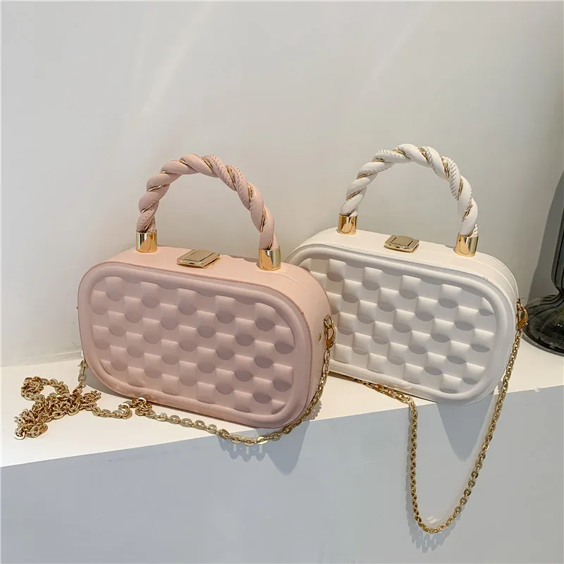 

Женский Повседневный клатч, новый дизайн, наплечная цепочка из ПВХ, вечерние сумочки кошелек, 2021