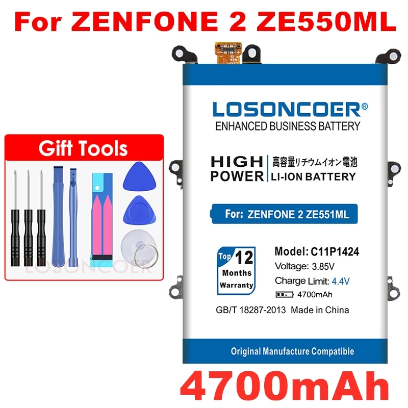 Новое поступление, 4700 мА/ч, C11P1424 Батарея для Asus Zenfone 2 ZE551ML ZE550ML 5,5 дюймов Z00AD Z00ADB Z00A Z008D Батарея