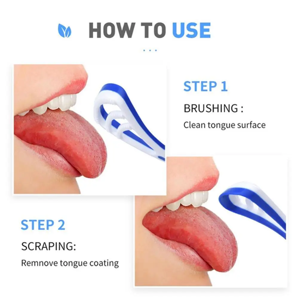 

1Pcs Tongue Scraper Tongue Brush Cleaner Or-al Cleaning Fres-h Brush Coating Remove Toothbrush Breath Tongue Tongue V1F8