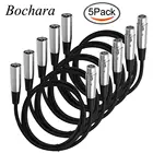 Bochara 3pin XLR Удлинительный Кабель Штекерный к женскому двойной экранированный OFC кабель для миксера микрофона 1 м 1,8 м 3 м 5 м 10 м