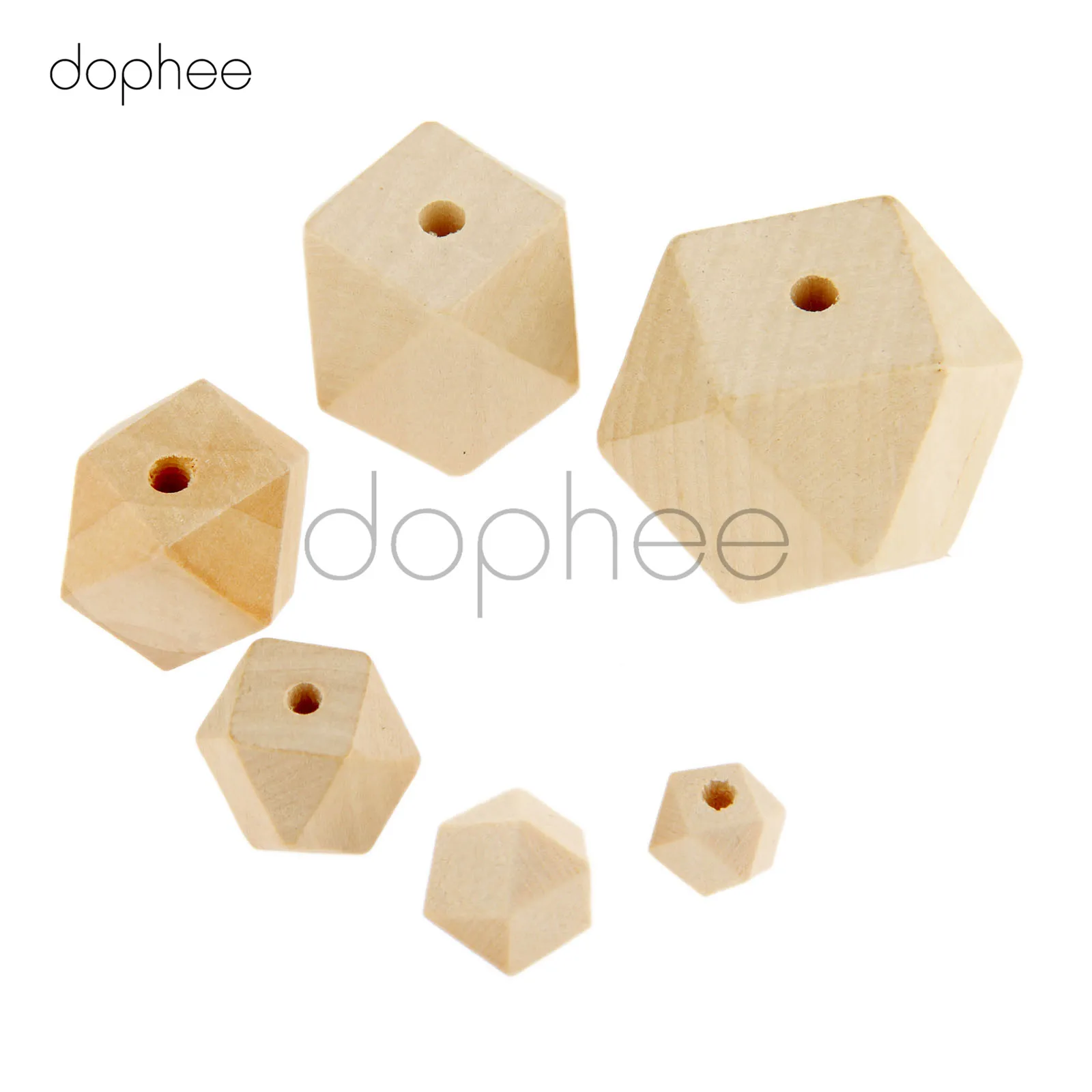 Dophee 5 50 шт. искусственные деревянные геометрические бусины разных размеров