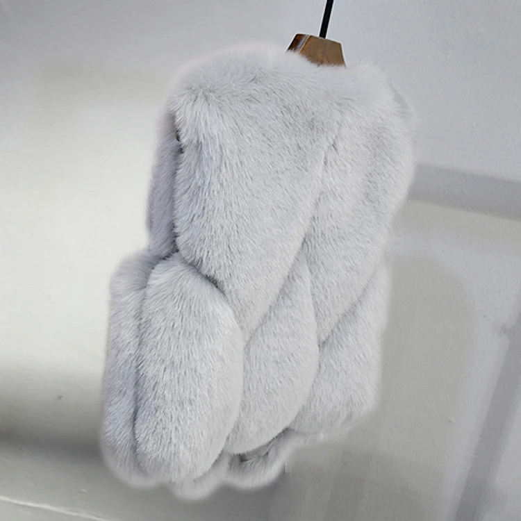 Женский меховой жилет 2019 Новая женская зимняя куртка короткая однотонная тонкая