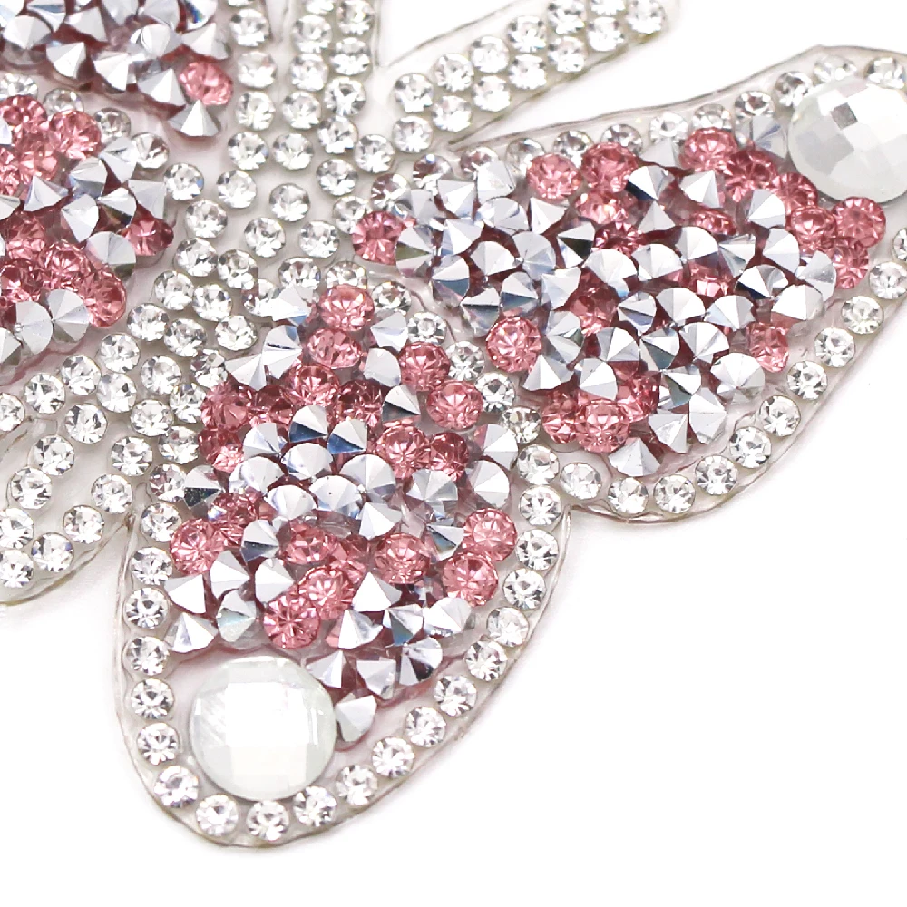 Аппликация для Стразы в виде бабочек разноцветная из смолы 1 шт. платья сделай сам