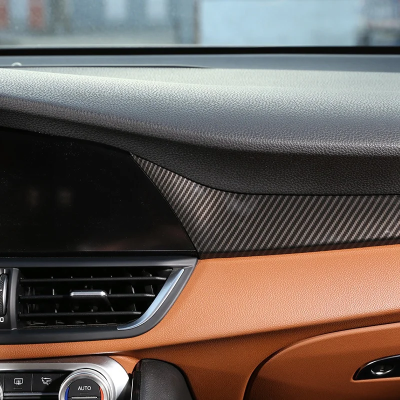 

for Alfa Romeo Giulia 2017 2018 ABS Plastic Co-Pilot Cover for Left Hand Driver & Steering Wheel Decoration Strip