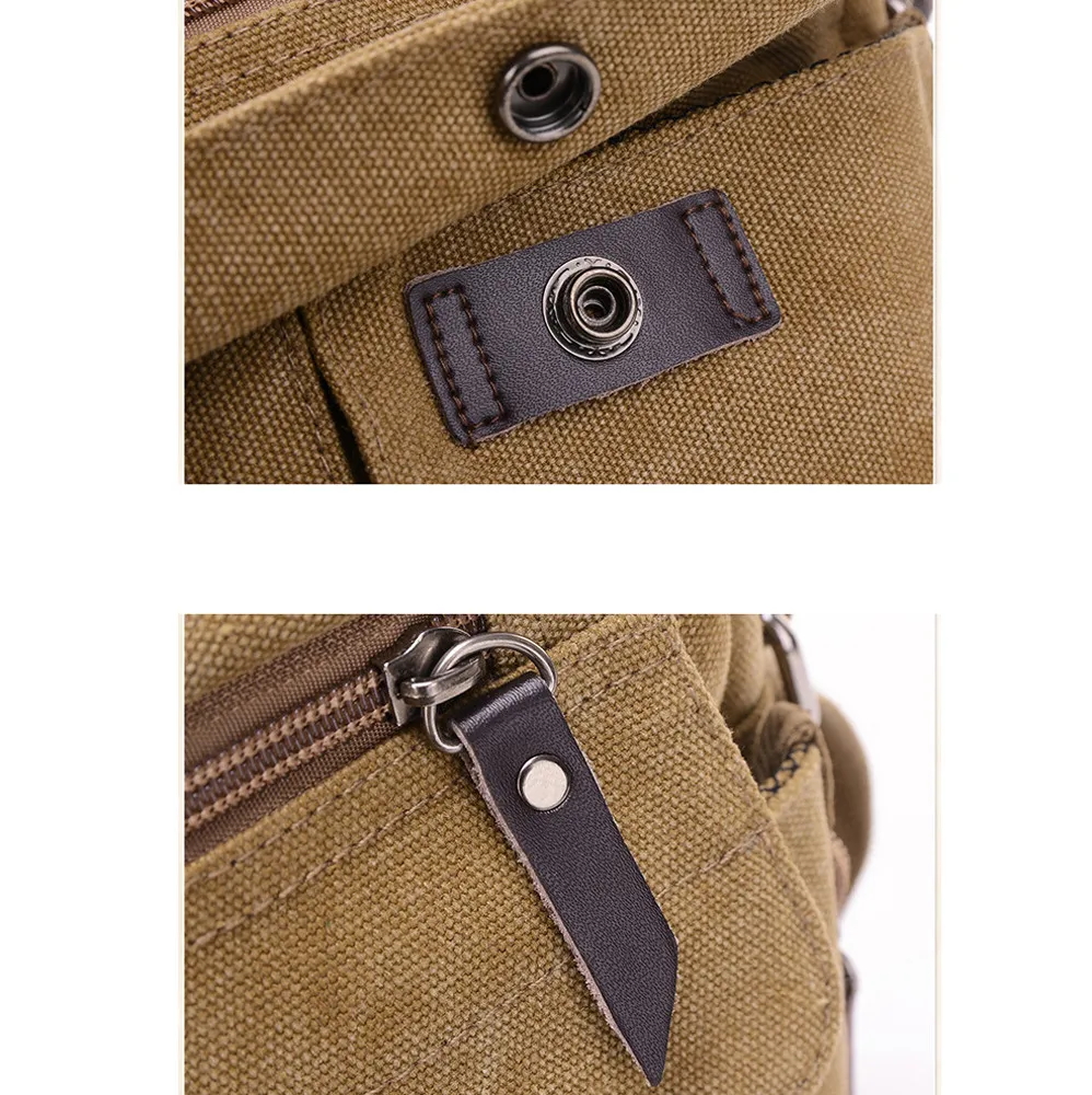 Сумка через плечо индивидуальная многофункциональная мужская сумка холщовая