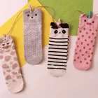 Милые женские осенне-зимние женские носки, милые женские носки с 3D ушками в виде животных, панды, Брера, свиньи, жирафа, строительные носки для женщин