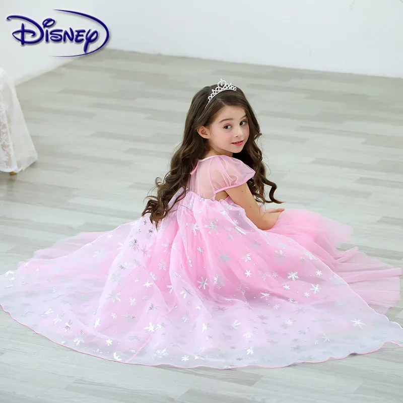 Disney Frozen Ice Romance aisha платье принцессы Эльза пышная вуаль модное с блестками |