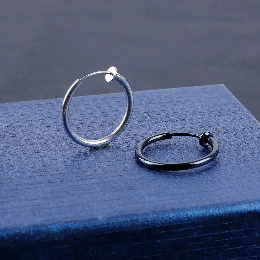 Серьги кольца мужские из нержавеющей стали для пирсинга в стиле панк рок