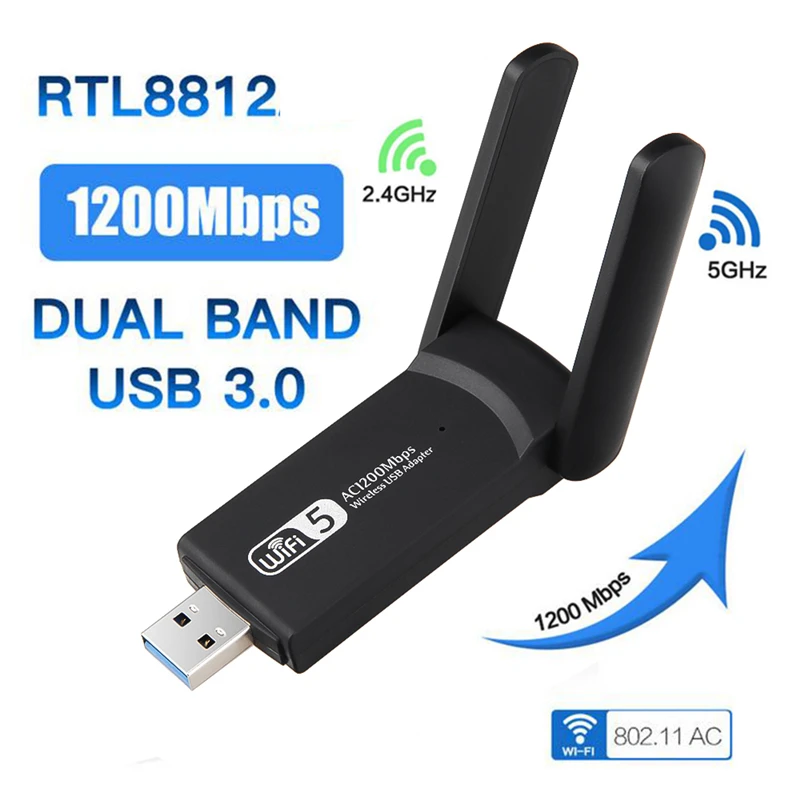 2 4G 5G 1200 Мбит/с Usb беспроводная сетевая карта ключ антенна AP Wifi адаптер