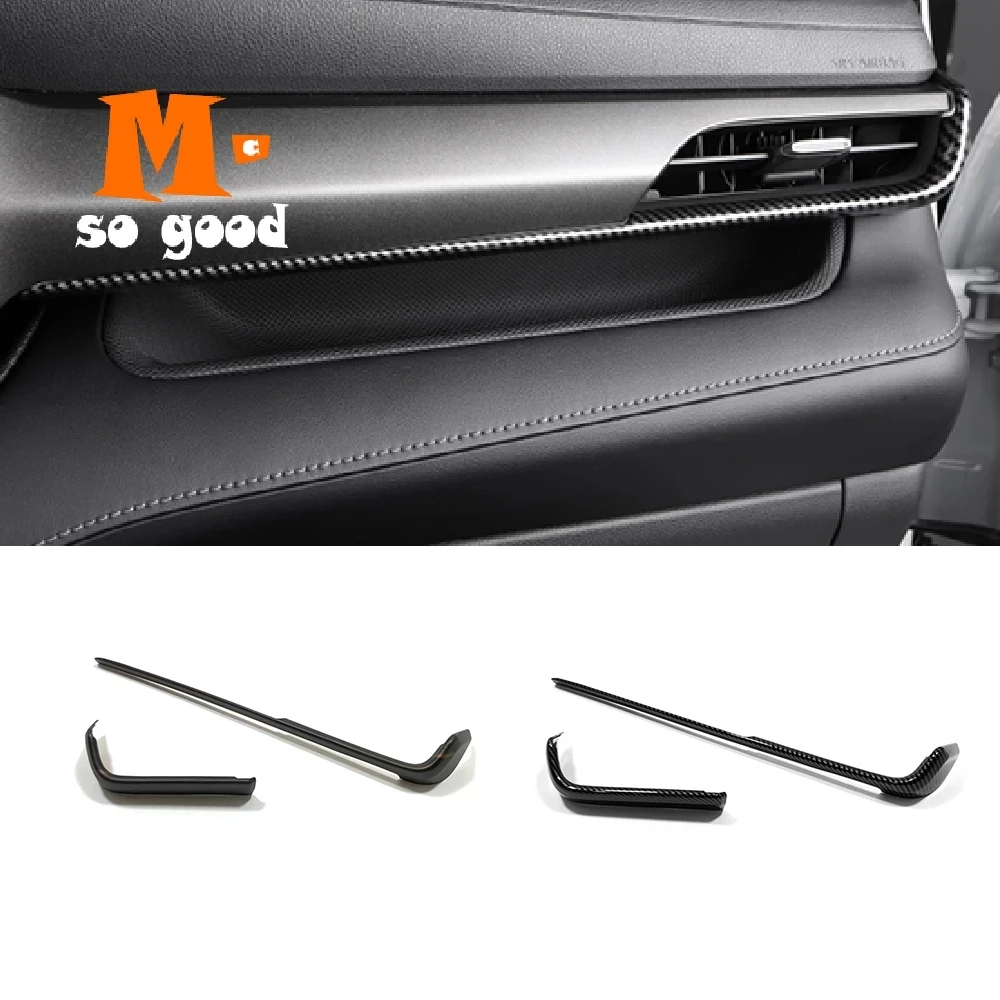 

ABS Carbon For Toyota Highlander 2021 2022 Accessories Car Center Air Conditioner Outlet Ac Vent Switch Decor Sticker Cover Trim