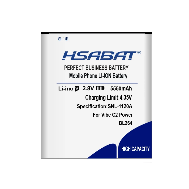 HSABAT BL264 5550mAh аккумулятор для lenovo Vibe C2 power