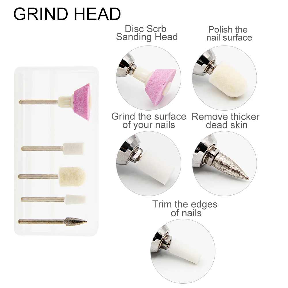 Strong SUN Electric Nail Drill 35000rpm Manicure Machine Pedicure Tools Accessoires Drill Bits File Nail Art Equipment With LCD