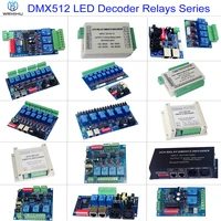 3ch 4ch 8ch 12ch 16ch relay switch rgb controller led dmx512 decoder controller dimmer dc12v ac110 220v for led strp lights lamp