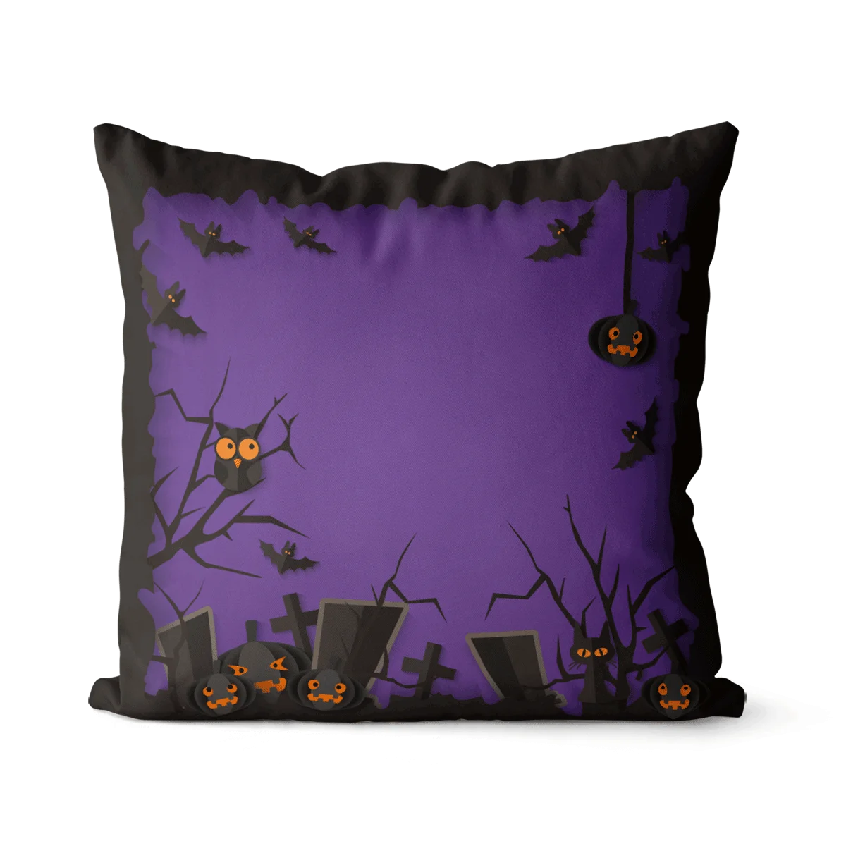 

Бархатная наволочка для Хэллоуина, квадратная наволочка из хлопчатобумажной ткани, наволочка для дивана, гостиной, офиса, автомобиля, вечер...