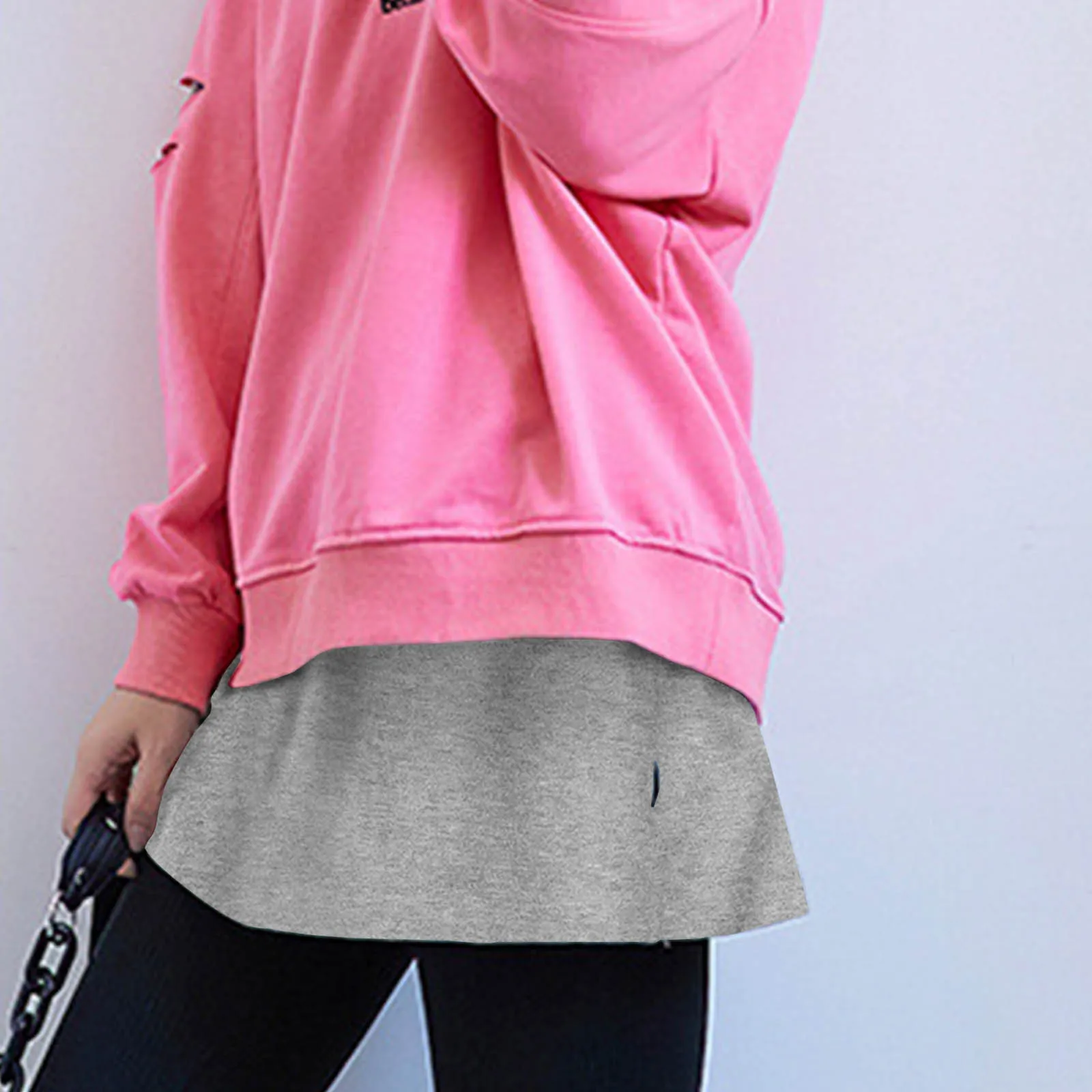 Women Hoodies Sweatshirt Hoody Casual Fashion Hoodie Base Skirt With Female All-match Short Skirt In The Hem Kawaii Sweatshirts