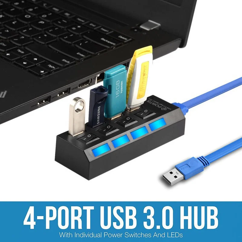 

USB-разветвитель для ПК и ноутбуков с выключателем питания