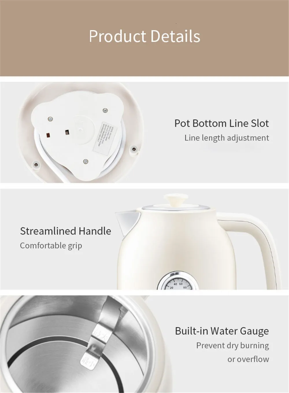 Xiaomi Mijia Ocooker Cs Sh01 1.7l Электрический чайник из нержавеющей стали термометр для воды с часами дисплей для дома