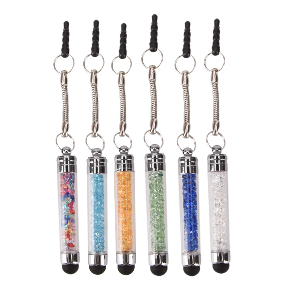 2 в 1 стилус со стразами для сенсорного экрана телефона пылезащитный колпачок iPhone