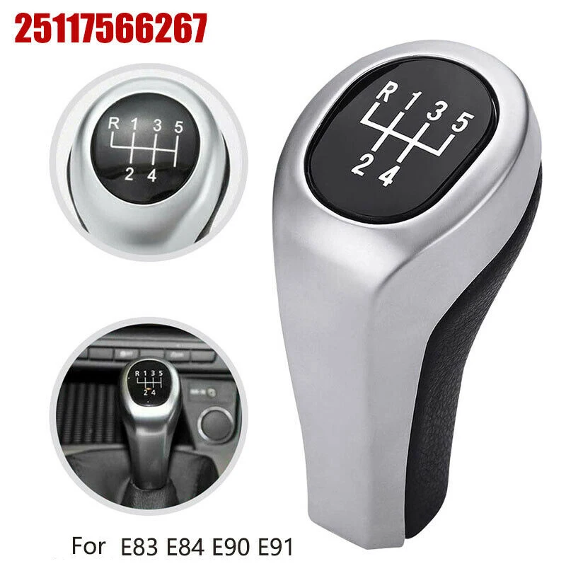 Черный матовый серебристый ручной 5 скоростей MT рычаг переключения передач ручка