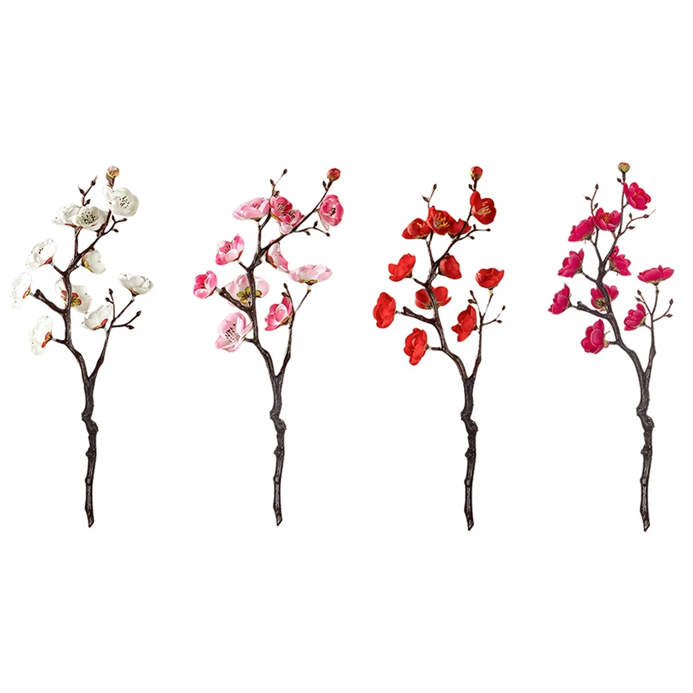 Искусственная ветка цветущей сливы имитация цветка украшение стола для дома