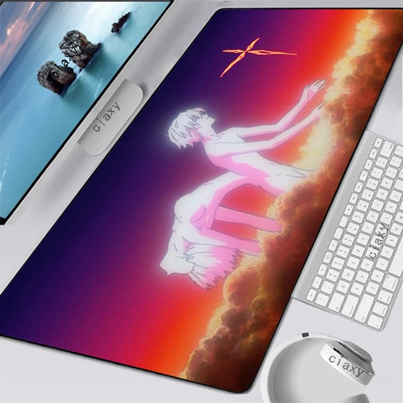 

Keyboard Pad Mouse Pads Evangelion Gaming Accessories Xl Cute Mat Desk Gamer Anime Carpets PC Cabinet Large Gamers Xxl Mats Big