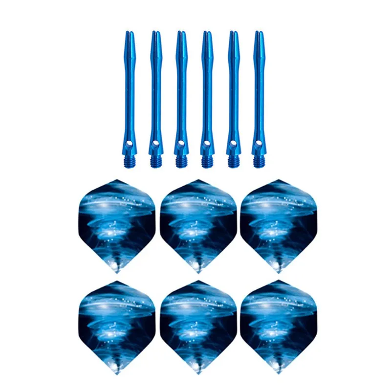 Горячая Распродажа 53 мм алюминиевые дротики вал и Дартс набор перьев листьев