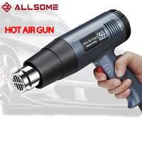 allsome 220v 2000w hot air gun temperatures adjustable with four nozzles electric heat gun digital display