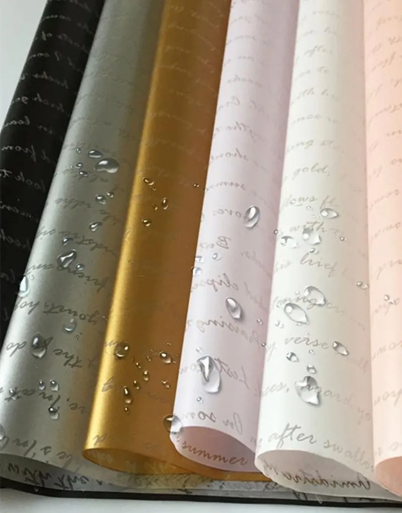 20 шт./партия пластиковой водонепроницаемой оберточной бумаги для цветов