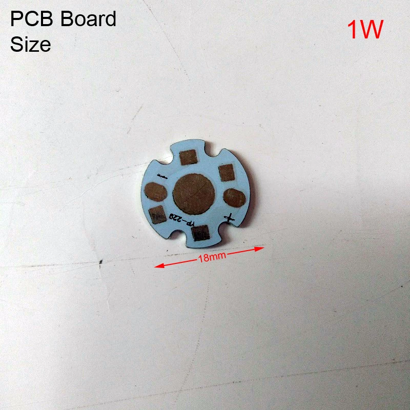 1W 18mm 1/5/10/50 шт База Светодиодный пластина pcb самодельный радиатор Панель для потолочного освещения, bulib свет Алюминий доска 1/3/4/5/7/9/12W подложка - Испускаемый цвет: 1W 18mm