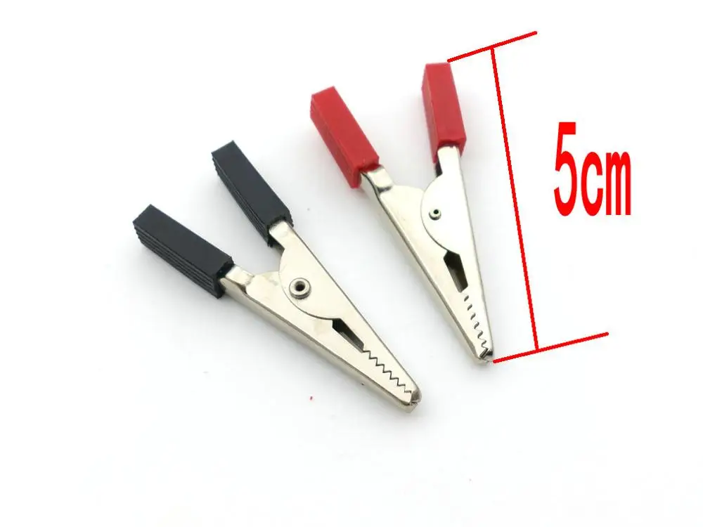 

10 шт твердый зажим крокодил Разъем 34 мм с красным и черным