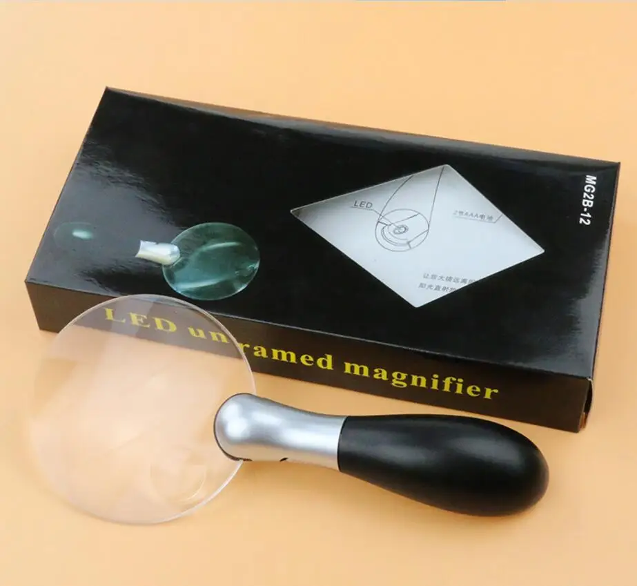 

2.5X 6X Handheld Reading Magnifying Glass LED Illuminated Toy Gift Insect Viewer Educational 90mm Lens Magnifier Loupe