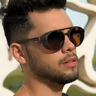 Солнцезащитные очки DCM в стиле стимпанк мужские, роскошные круглые дизайнерские солнечные очки в ретро стиле, для вождения, мужские очки De Sol UV400