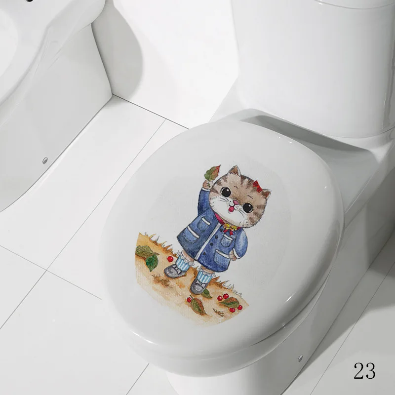 

Cute Toilet Stickers for Bathroom Decoration Waterproof Stickers for Toilet Decor Funny Creative Home Decorations