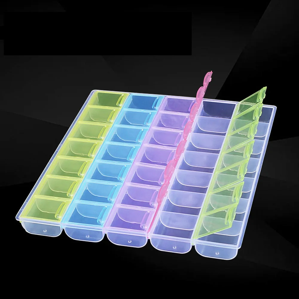 

Инструмент для алмазной живописи, пластиковый ящик для хранения с 35 отделениями, «сделай сам», алмазная живопись, аксессуары для вышивки, че...