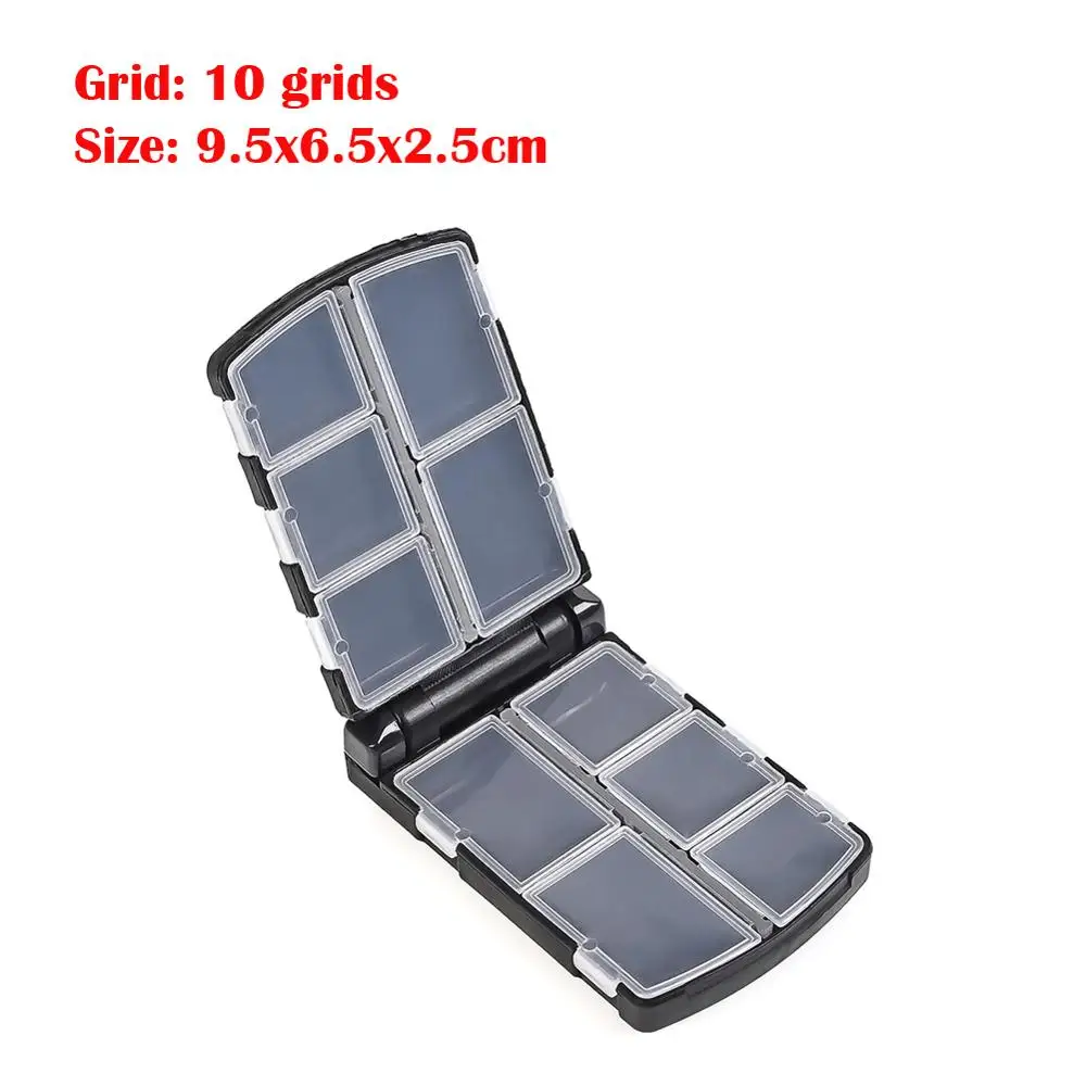 A-10 grids 6/10/12 рыболовные приманки отсеков для хранения Чехол коробка пластмассовая приманка для рыб ложка крюк приманки ящик для рыболовных принадлежностей рыбацкие приманки крючок коробкой - Цвет: A-10 grids