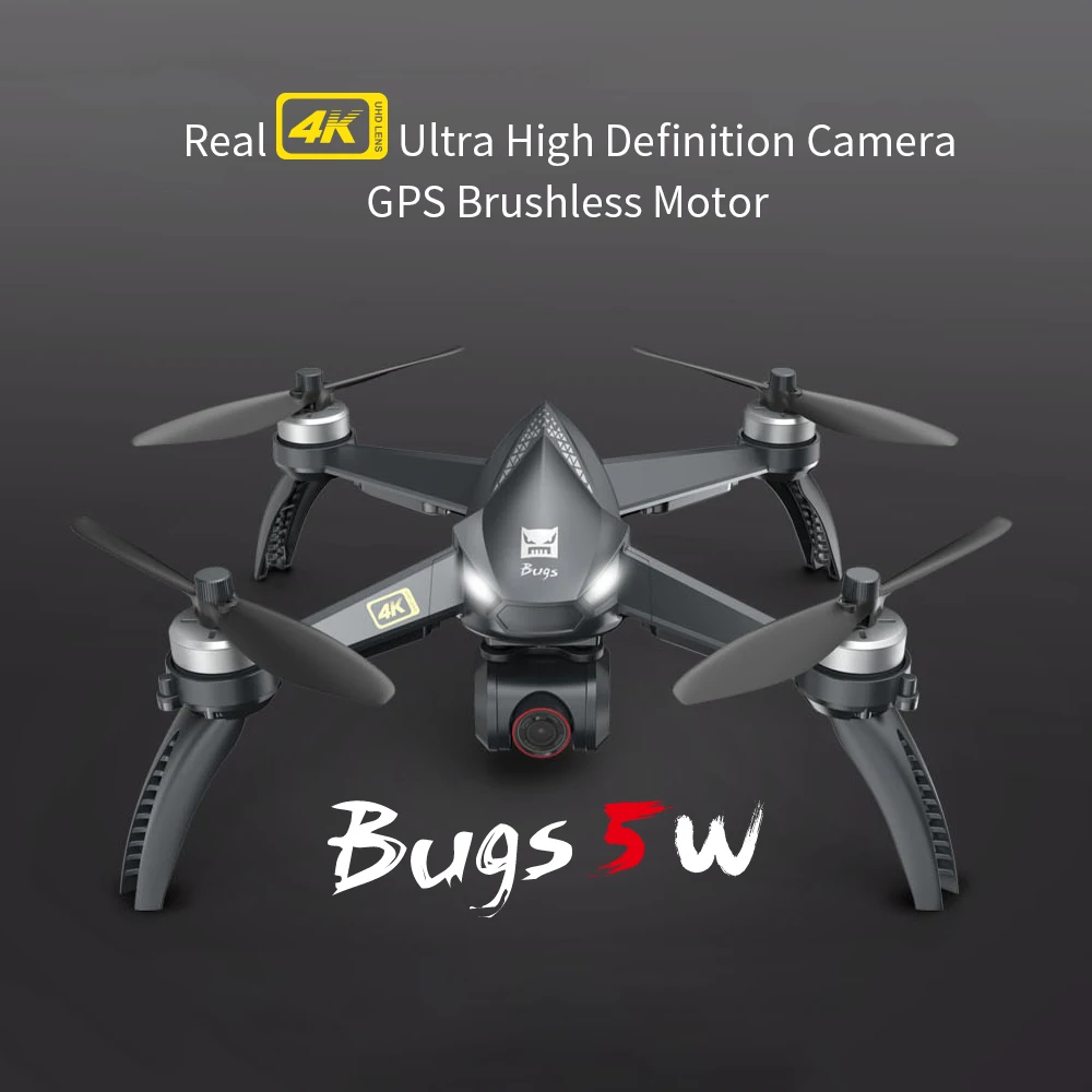 MJX B5W Дрон 4k Gps Радиоуправляемый квадрокоптер без щеток 5G Wifi FPV вертолет