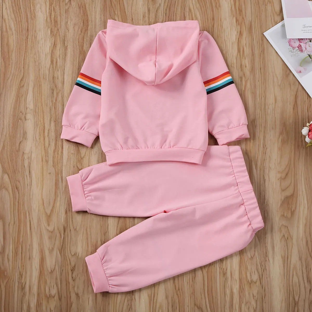 Модные детские спортивные костюмы для маленьких девочек спортивная одежда в